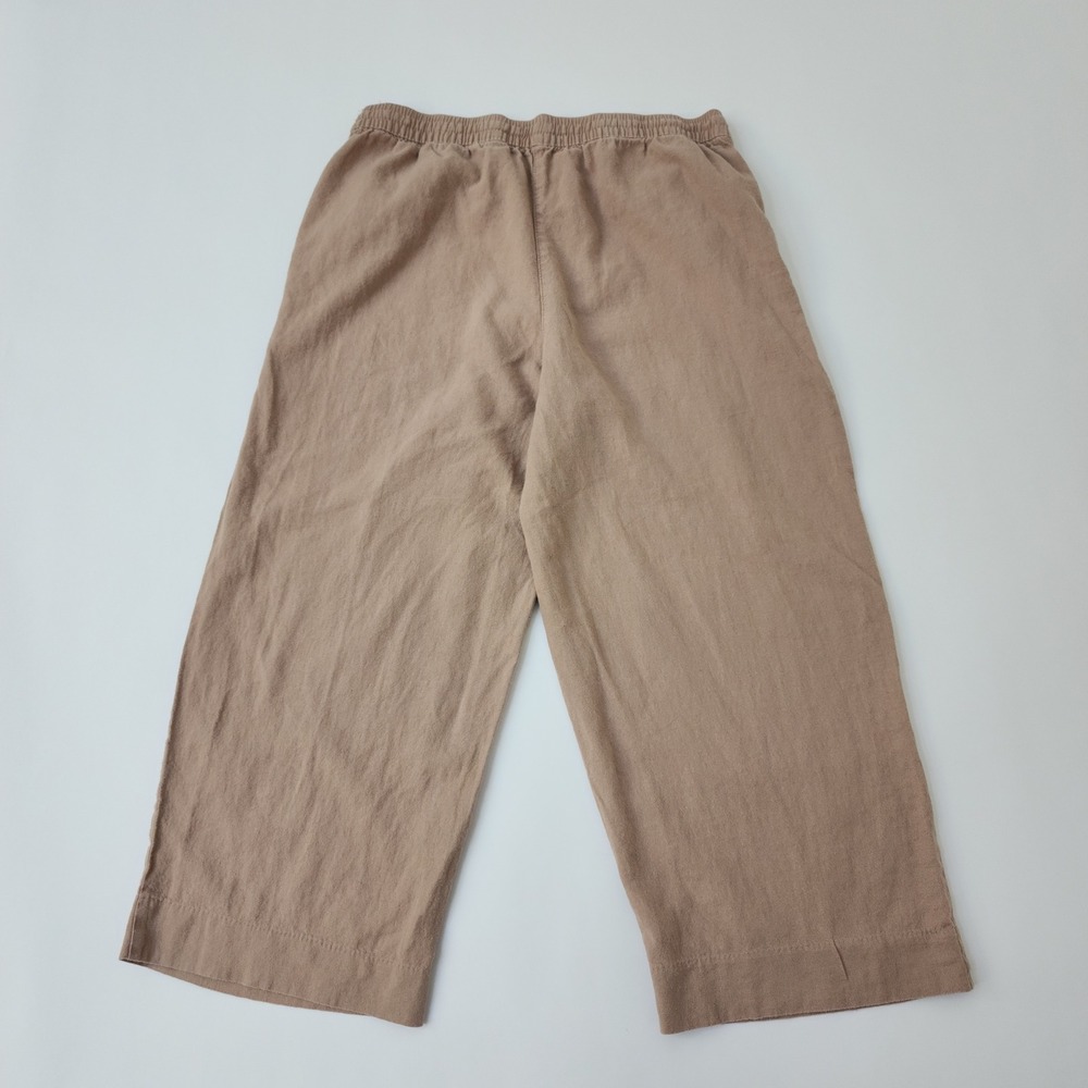 Lands End Linen Blend Pants Bundle 3 Pairs Black Lavender Tan Womens Size Medium - Picture 3 of 8